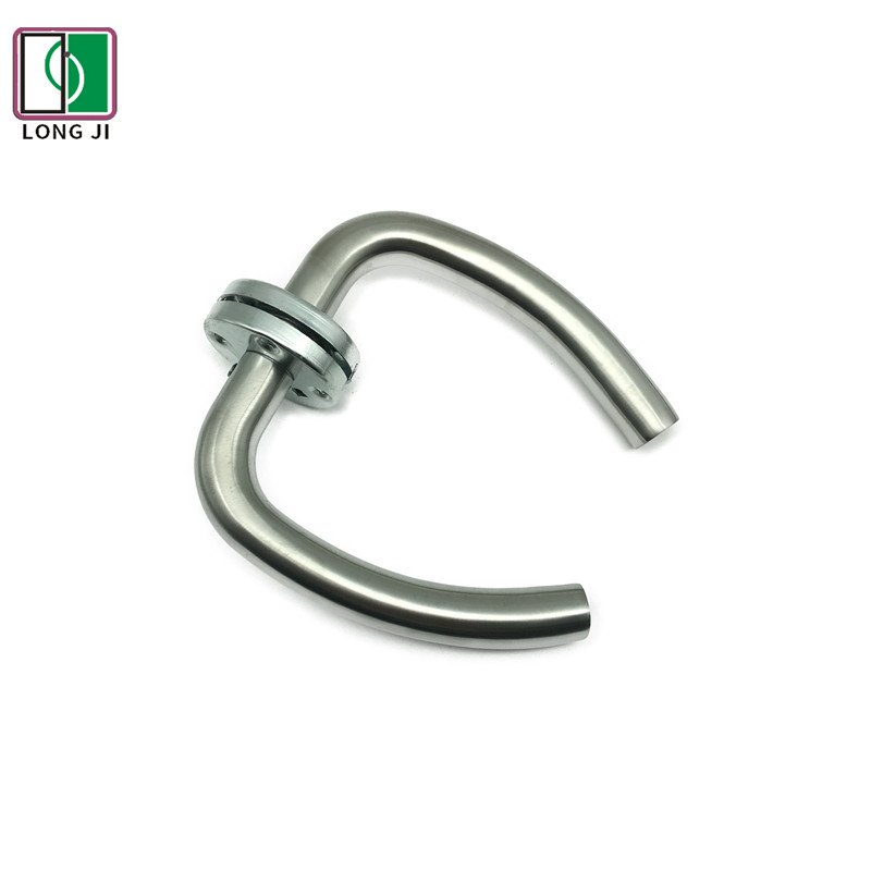 stainless steel lever handle C shape with round rose  handle supplier 63.19001