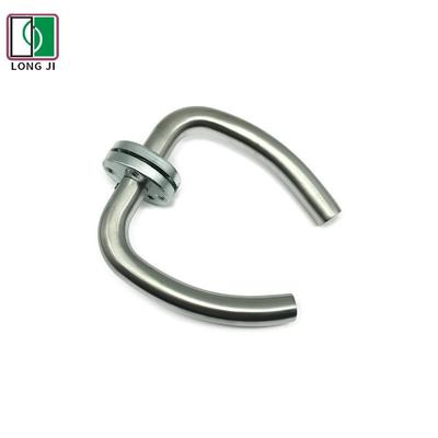 stainless steel lever handle C shape with round rose  handle supplier 63.19001
