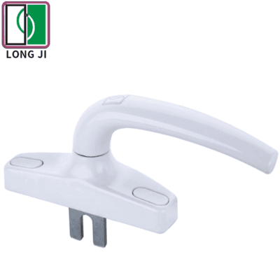 Two point lockable handle with fork / aliminium casement door handle 63.01010